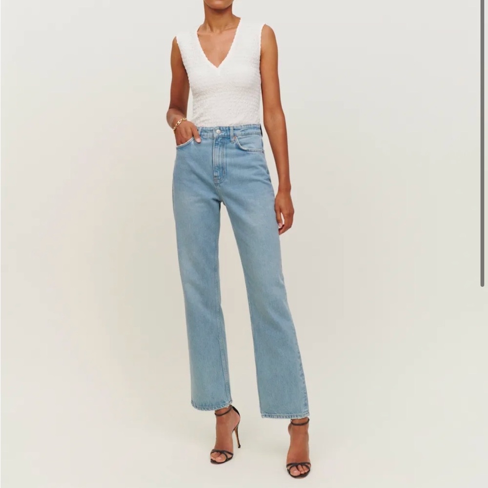 Reformation Sandy High Rise Relaxed Straight Jeans Sloane - Size 29